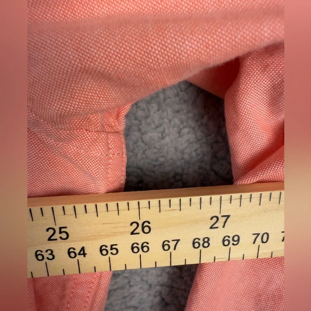 Banana republic cotton button down untucked shirt XL coral preowned